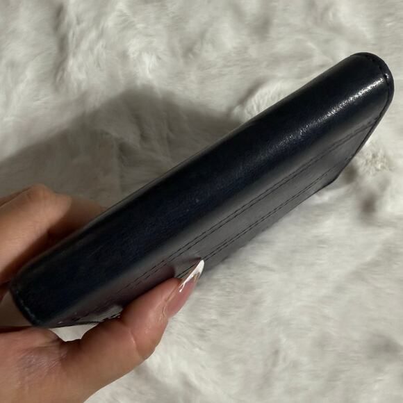 Vintage COACH y2k Navy Blue Made in Mexico Wallet - Picture 3 of 8